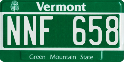VT license plate NNF658