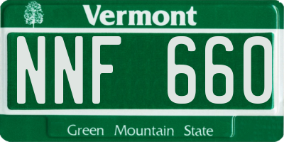 VT license plate NNF660