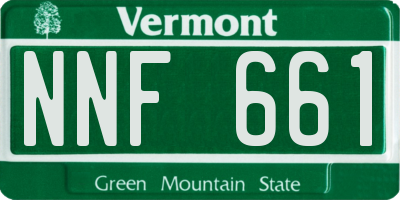 VT license plate NNF661