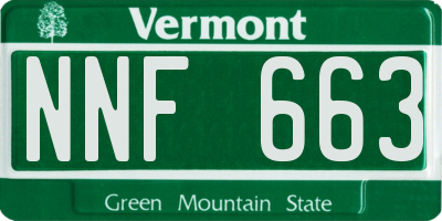 VT license plate NNF663