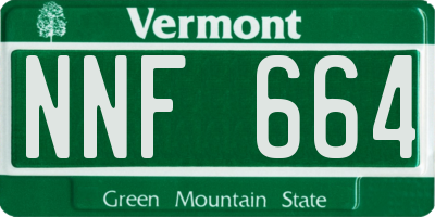 VT license plate NNF664
