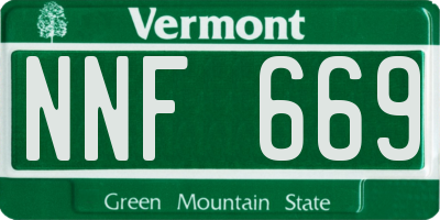 VT license plate NNF669