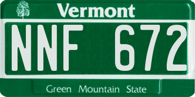 VT license plate NNF672