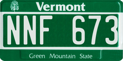VT license plate NNF673