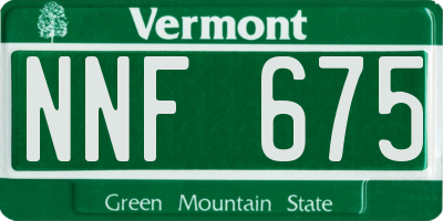 VT license plate NNF675
