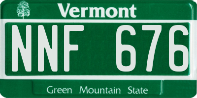 VT license plate NNF676