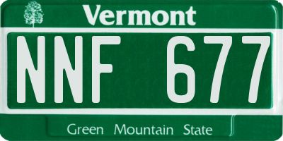 VT license plate NNF677