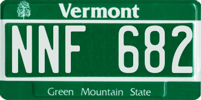 VT license plate NNF682