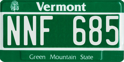 VT license plate NNF685