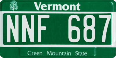 VT license plate NNF687