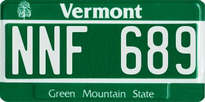 VT license plate NNF689