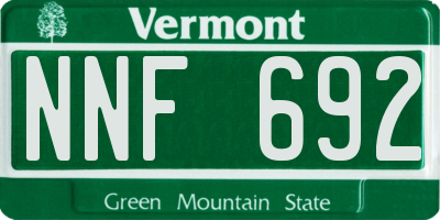 VT license plate NNF692