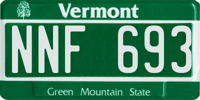 VT license plate NNF693