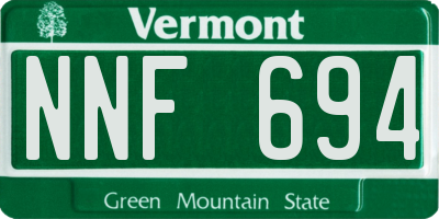VT license plate NNF694