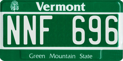 VT license plate NNF696