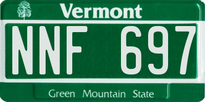 VT license plate NNF697
