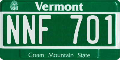 VT license plate NNF701