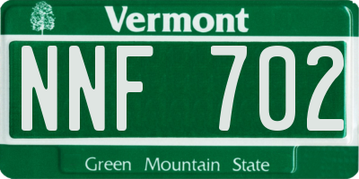 VT license plate NNF702