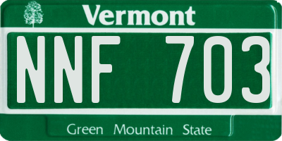VT license plate NNF703