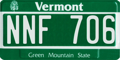 VT license plate NNF706