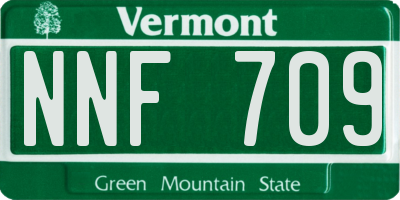 VT license plate NNF709
