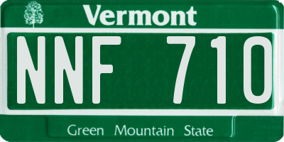 VT license plate NNF710