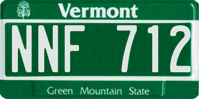 VT license plate NNF712