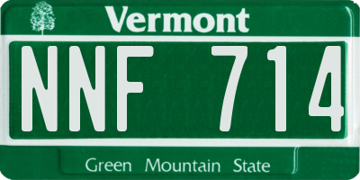 VT license plate NNF714