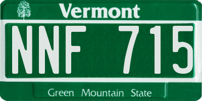 VT license plate NNF715