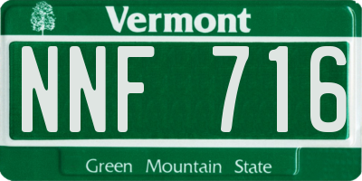 VT license plate NNF716
