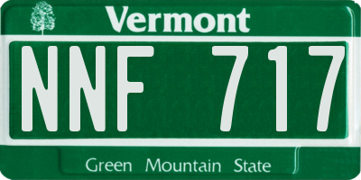 VT license plate NNF717