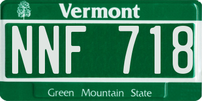 VT license plate NNF718