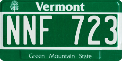 VT license plate NNF723