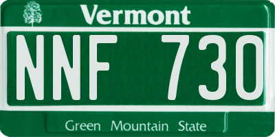 VT license plate NNF730