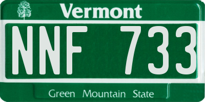 VT license plate NNF733