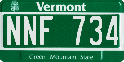 VT license plate NNF734