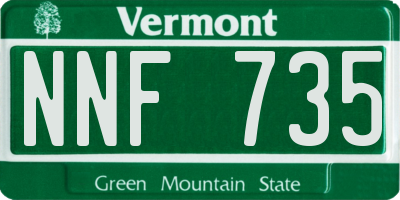 VT license plate NNF735