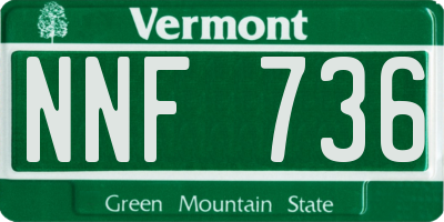 VT license plate NNF736