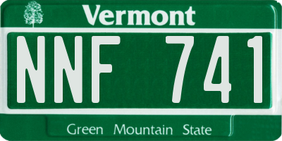 VT license plate NNF741