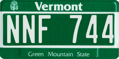 VT license plate NNF744