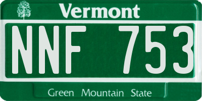 VT license plate NNF753