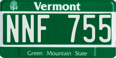 VT license plate NNF755