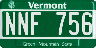 VT license plate NNF756