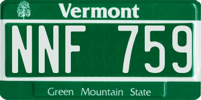 VT license plate NNF759