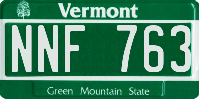 VT license plate NNF763