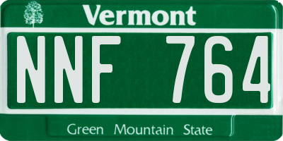 VT license plate NNF764
