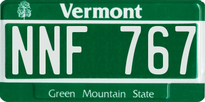 VT license plate NNF767