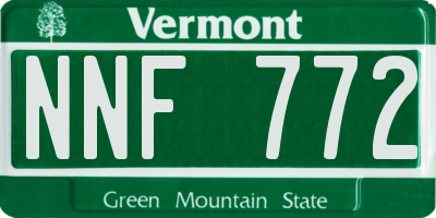 VT license plate NNF772