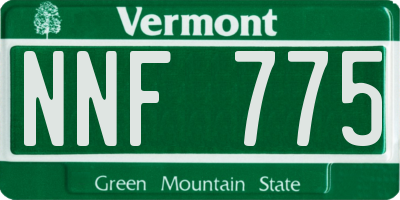 VT license plate NNF775