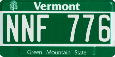 VT license plate NNF776